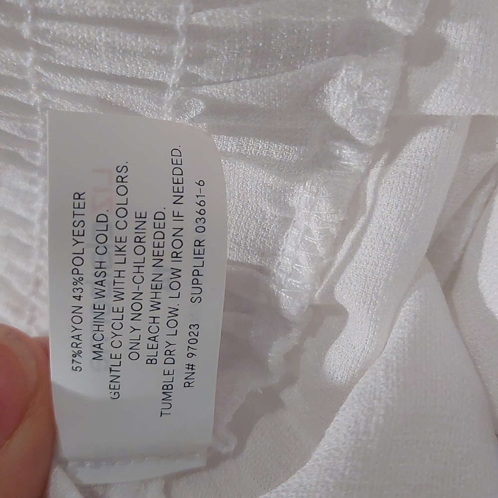 Liz Claiborne Women's Size 14 Breathable Pants Swimsuit Cover-Up White - Picture 6 of 12